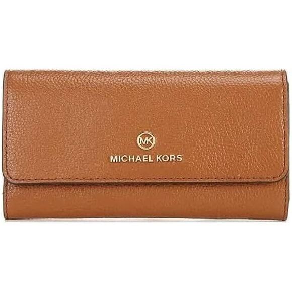 NWT Michael Kors Jet Set Charm Large Trifold Wallet Luggage, brown -OS - Picture 1 of 2